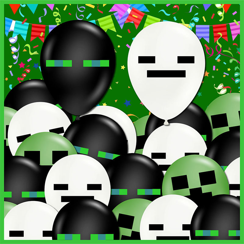 Party Games No Supplies - Pixel Latex Balloons Video Game Theme