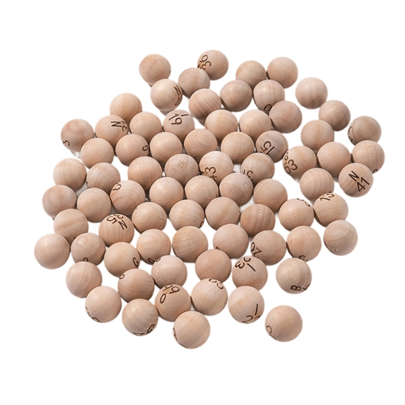 Party Games Bingo - 75Pcs Natural Bingo Balls Easy Read