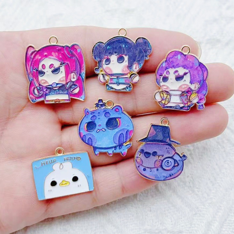 Party Games Birthday - 10pcs Cartoon Anime Pendant Oil Drop