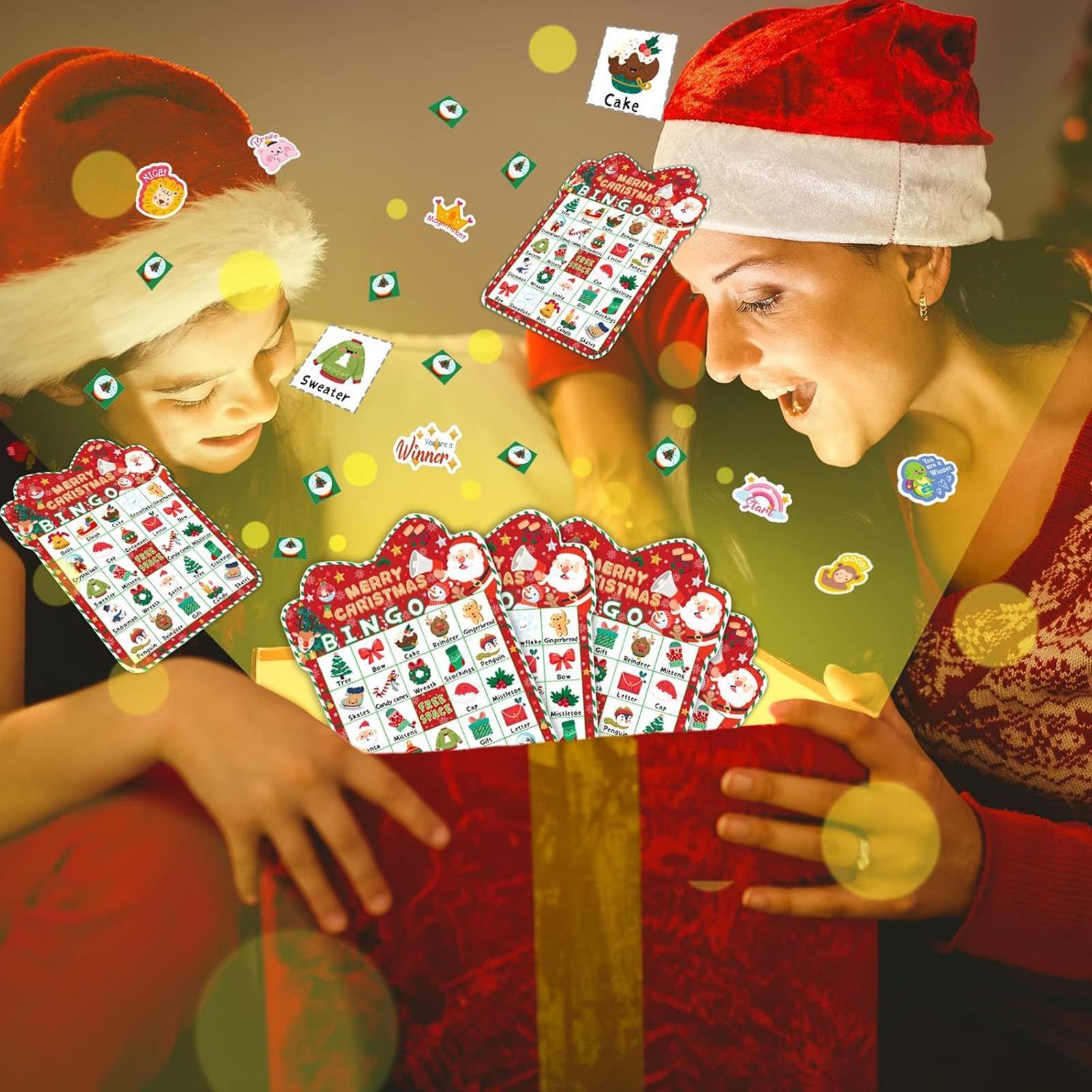 Party Games Bingo - Christmas Bingo Cards Kids Christmas Bingo