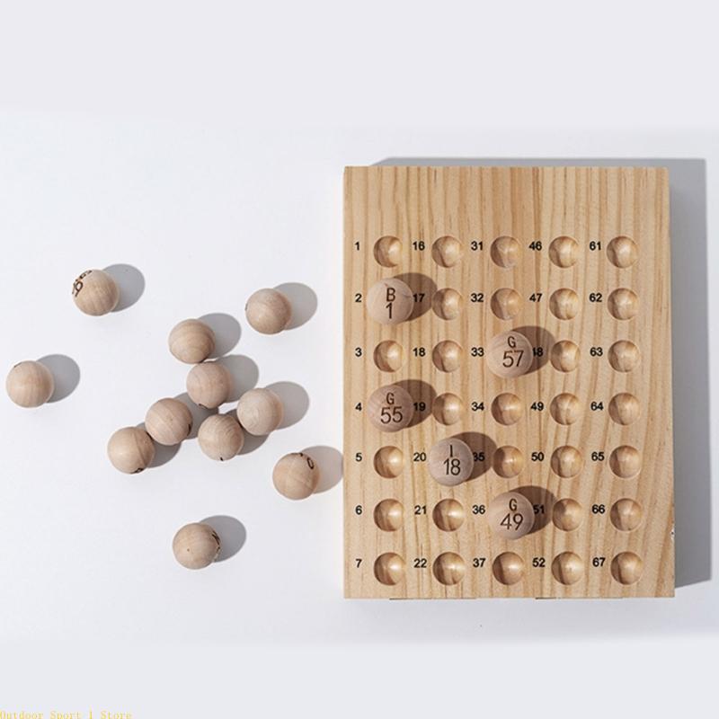 Party Games Bingo - A0KA 75Pcs Natural Bingo Balls Easy