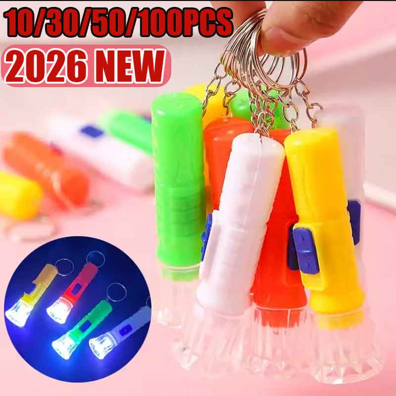Party Games Birthday - 10/30/50/100PCS Mini Children LED Flashlight Lamp