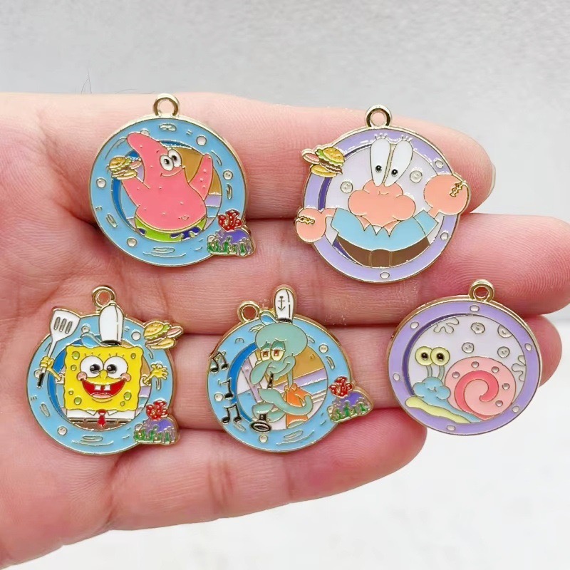 Party Games Birthday - 10pcs cartoon anime alloy oil drop