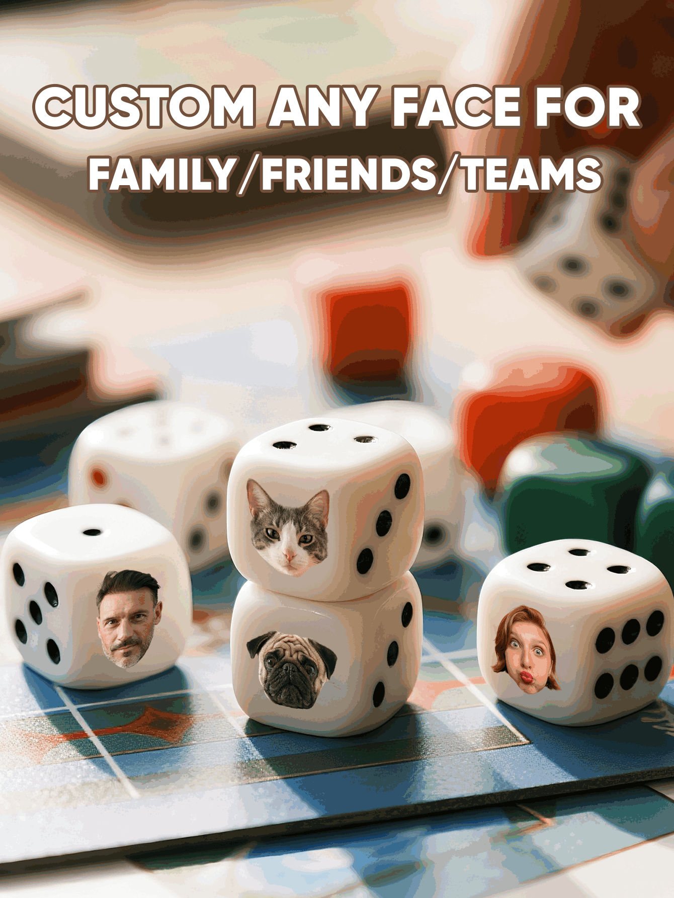 Custom Face Dice Personalized  - Party Games Birthday recension och pris