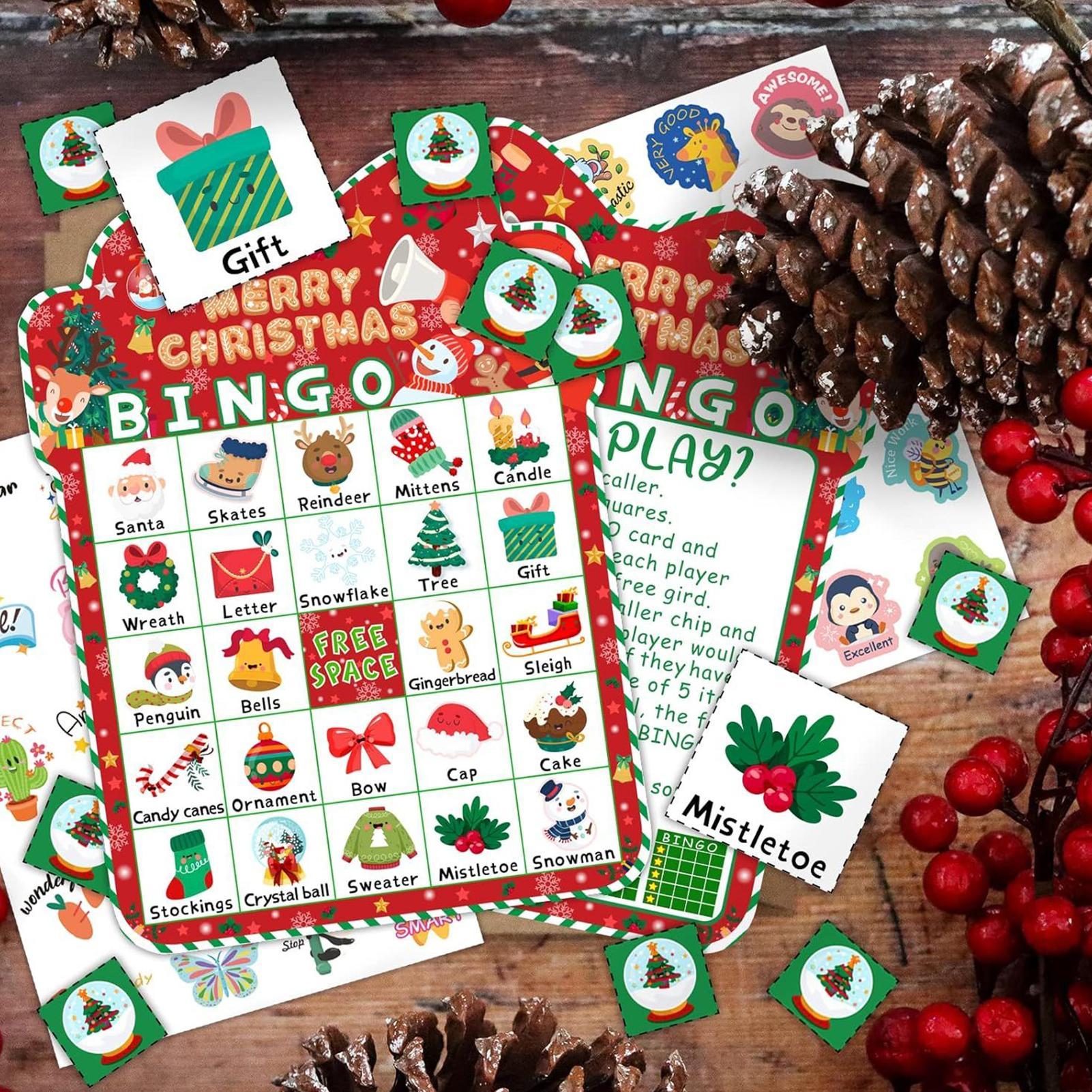 Christmas Bingo Cards Kids Chr - Party Games Bingo recension och pris