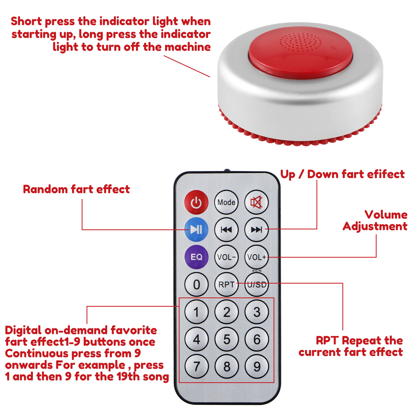 Funny Sound Effects Machine Re - Party Games Adult Birthday recension och pris