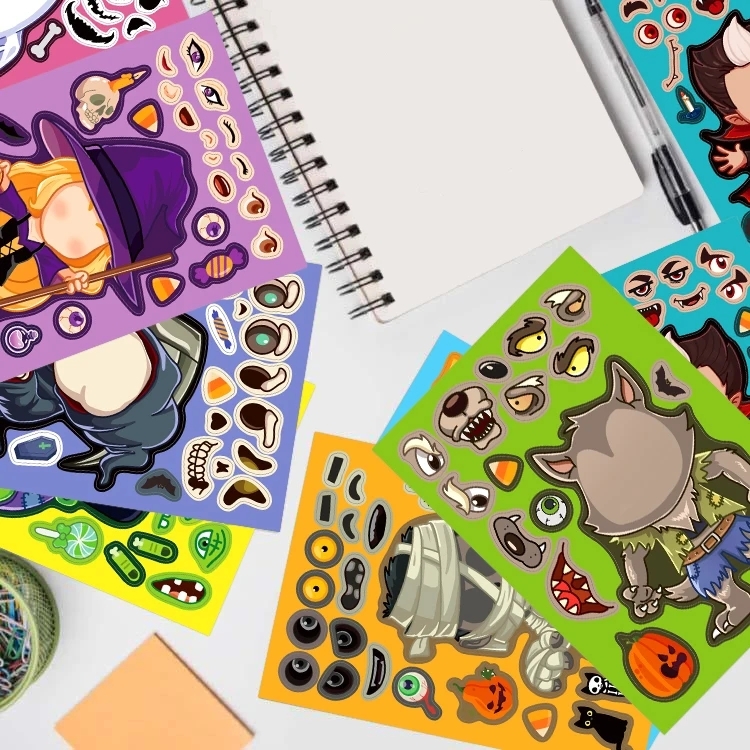 8~40Sheets Halloween Stickers  - Party Games No Supplies recension och pris