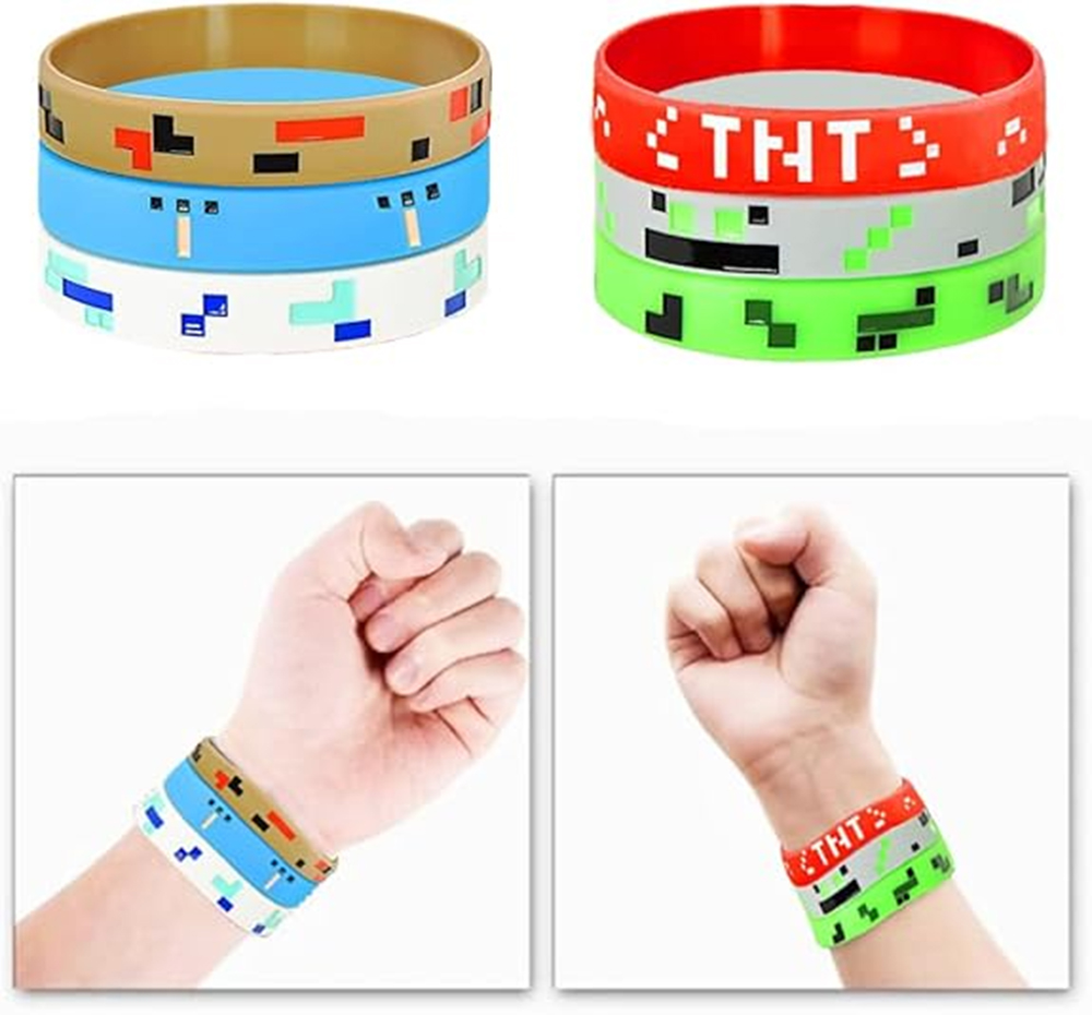 24pcs Pixelated Theme Bracelet - Party Games Adult Birthday recension och pris