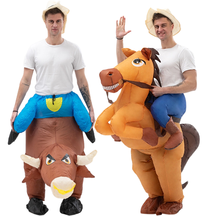 Fun Inflatable Cowboy Costume  - Party Games In Spanish recension och pris