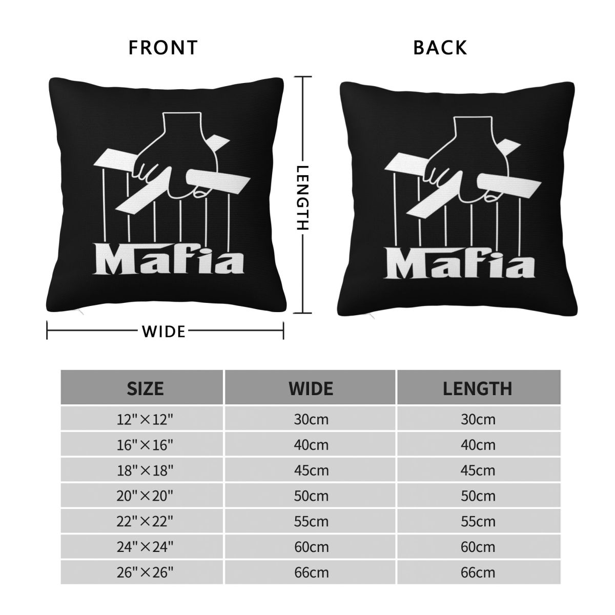 Mafia Party Game Square Pillow - Party Games Mafia recension och pris