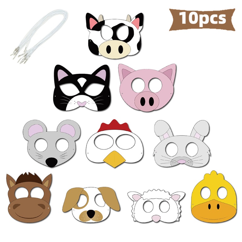 10PCS Farm Theme Cartoon Anima - Party Games No Supplies recension och pris