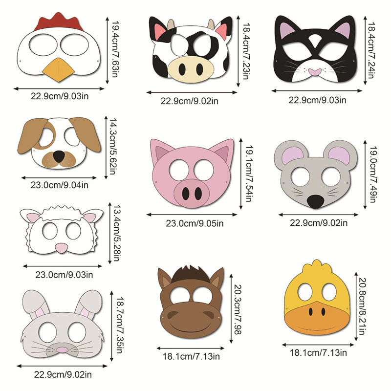 10PCS Farm Theme Cartoon Anima - Party Games No Supplies recension och pris