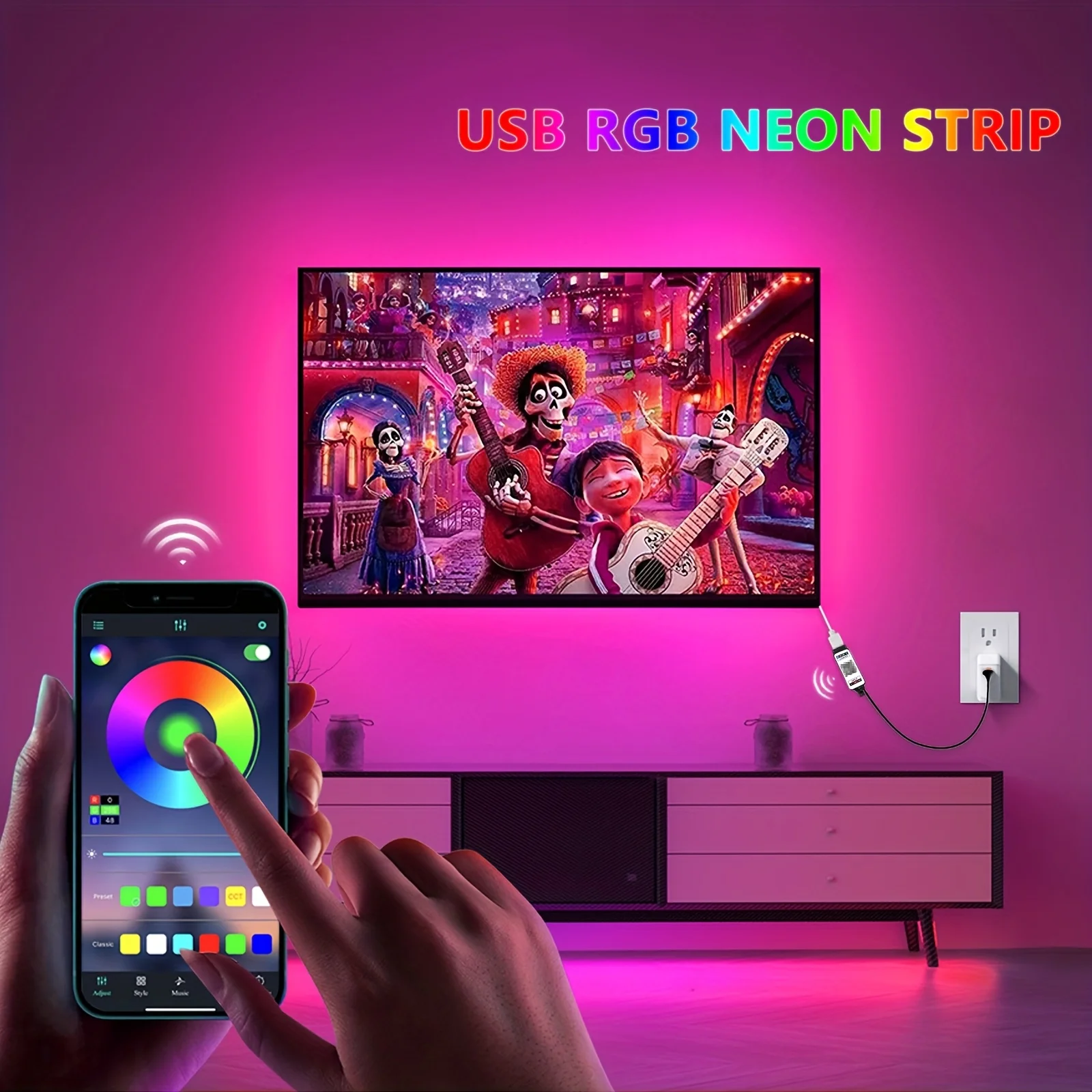 Bluetooth RGB Neon LED Strip L - Party Games App recension och pris