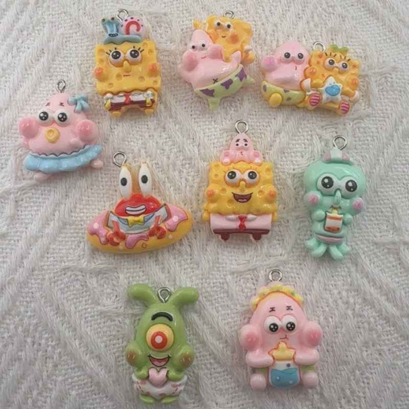 10pcs cartoon resin pendant, D - Party Games Birthday recension och pris