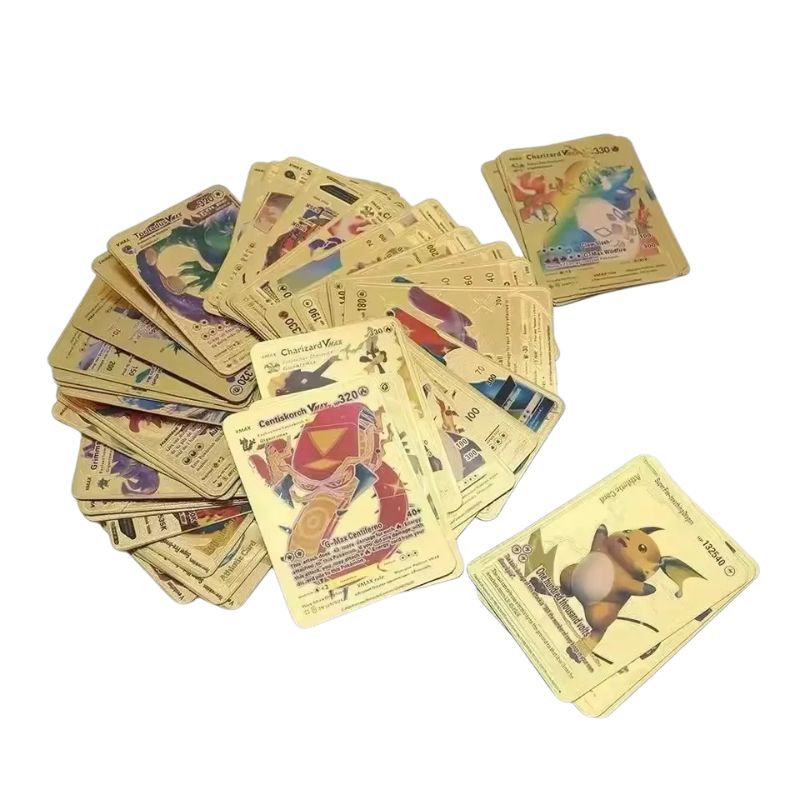 55PCS Cards Vmax GX Gold Foil  - Party Games In Spanish recension och pris
