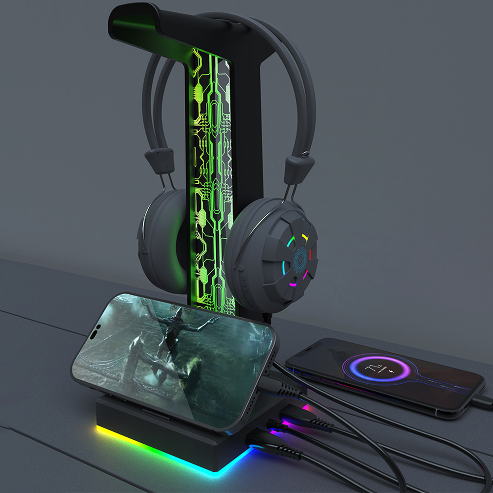 RGB Gaming Headphone Stand Dua - Party Games Pc recension och pris